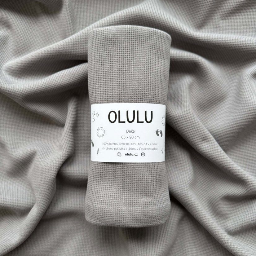 Olulu Lehká bavlněná dečka šedá