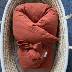 Olulu Péřová zavinovačka 80x80 cihlový mušelín