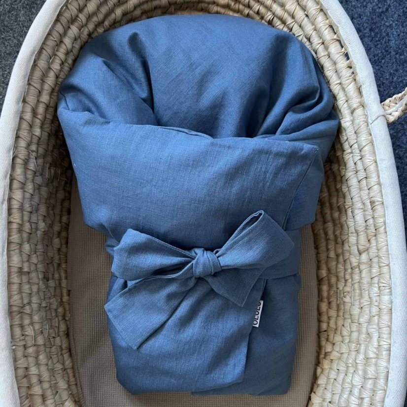 Olulu Péřová zavinovačka 80x80 tmavě modrý len
