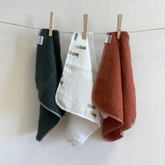 Olulu Sada mini plenek tmavě zelená, zajíčci, cihlová