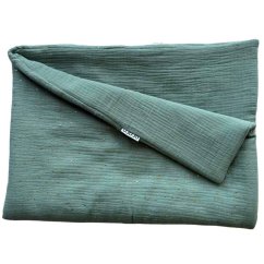 Olulu Mušelínová zateplená dečka mentolová se zlatými tečkami + zelená Olulu Mušelínová zateplená dečka mentolová se zlatými tečkami + zelená