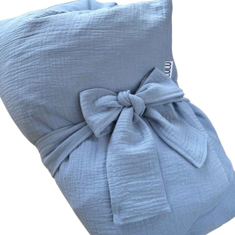 Olulu Péřová zavinovačka 80x80 modrý mušelín