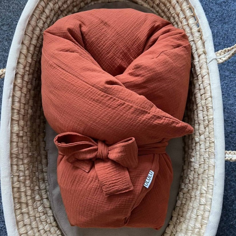 Olulu Péřová zavinovačka 80x80 cihlový mušelín