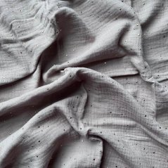 Olulu Mušelínová plenka béžová se zlatými tečkami