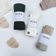 Olulu Akční set 3 plenek - tmavě zelená, želvičky, monstery Olulu Akční set 3 plenek - tmavě zelená, želvičky, monstery