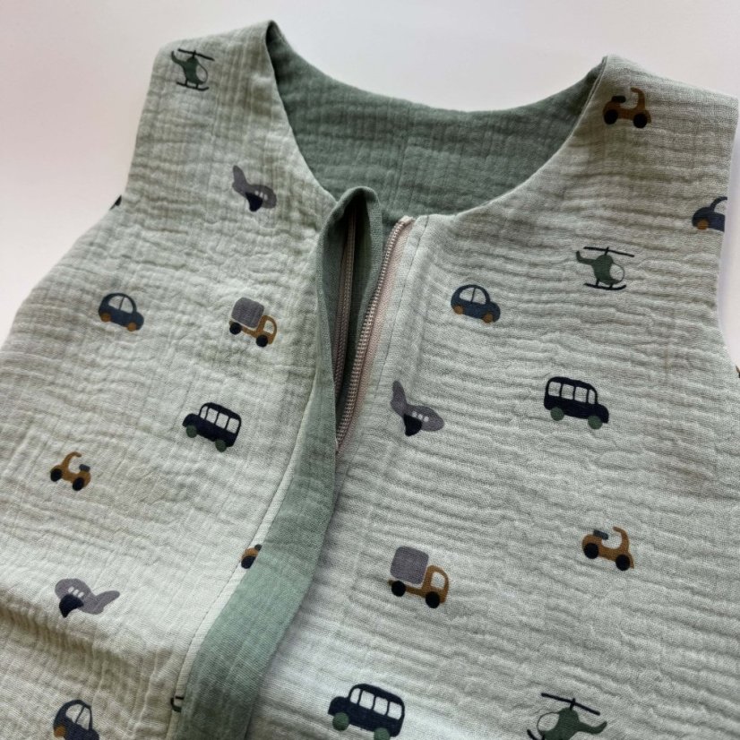 Olulu Zateplený mušelínový spací pytel auta + zelená