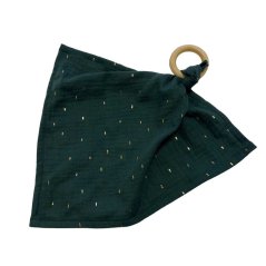 Olulu Muchláček tmavě zelená se zlatými proužky