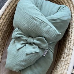 Olulu Péřová zavinovačka 80x80 zelený mušelín Olulu Péřová zavinovačka 80x80 zelený mušelín