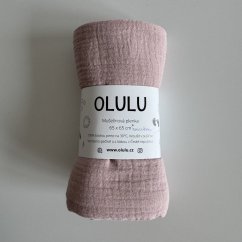Olulu Mušelínová plenka světle růžová (šmouha na látce)