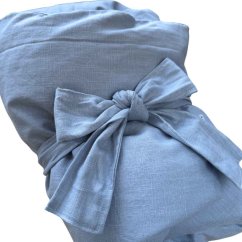 Olulu Péřová zavinovačka 80x80 světle modrý len Olulu Péřová zavinovačka 80x80 světle modrý len