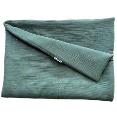 Olulu Mušelínová zateplená dečka mentolová se zlatými tečkami + zelená Olulu Mušelínová zateplená dečka mentolová se zlatými tečkami + zelená