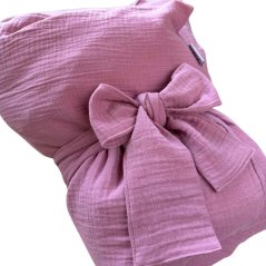 Olulu Péřová zavinovačka 80x80 tmavě růžový mušelín