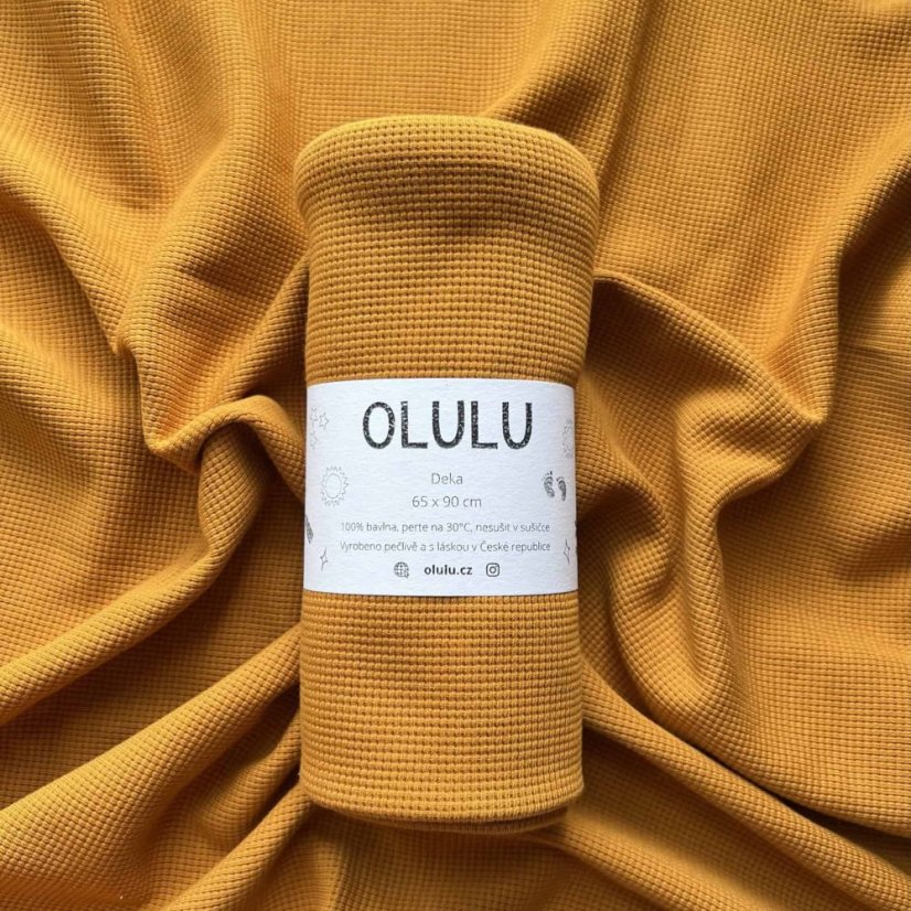 Olulu Lehká bavlněná dečka okrová
