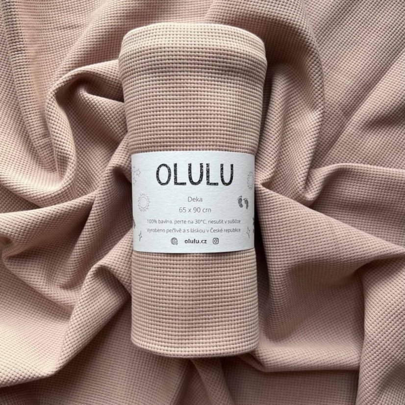 Olulu Lehká bavlněná dečka pudrová