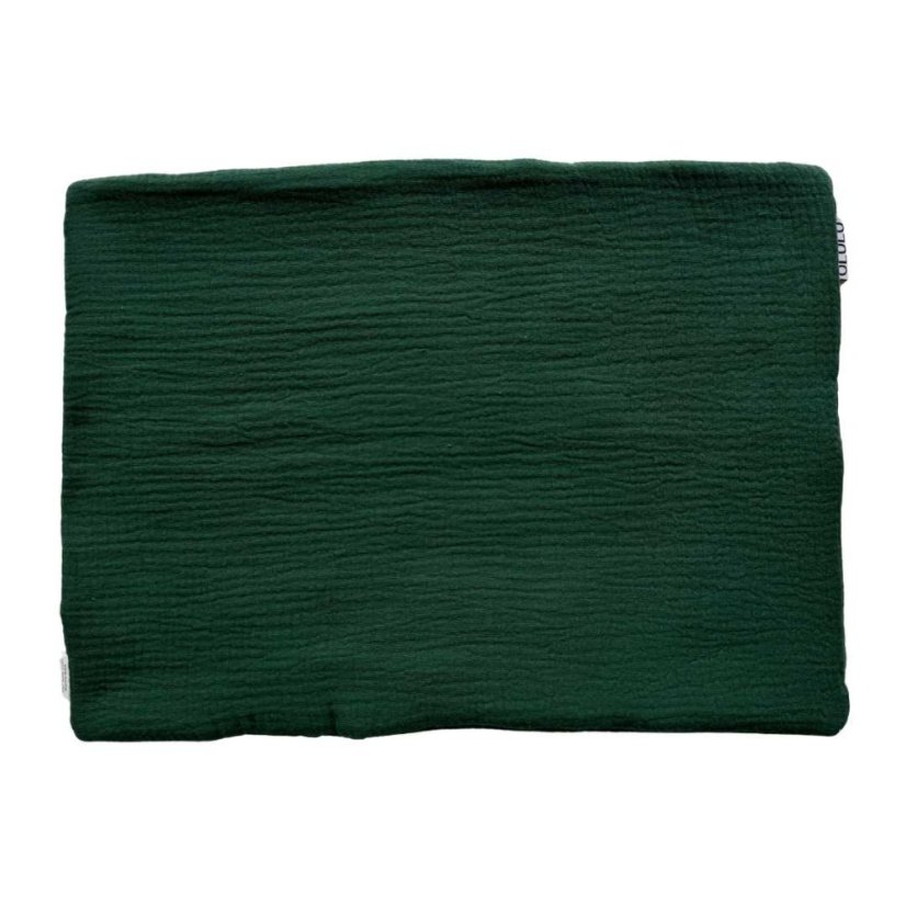 Olulu Mušelínový polštářek tenký tmavě zelená