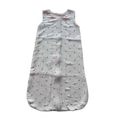 Olulu Lehký mušelínový spací pytel růžová se srdíčky Olulu Lehký mušelínový spací pytel růžová se srdíčky