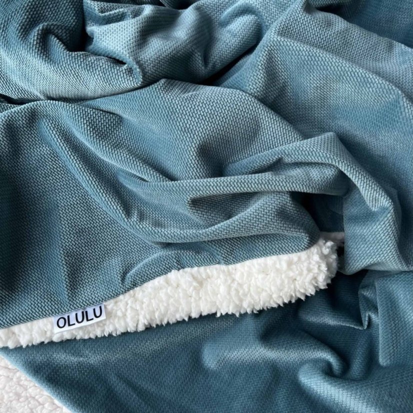 Olulu Beránková dečka velvet smaragdová