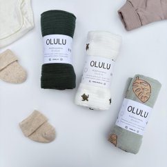 Olulu Akční set 3 plenek - tmavě zelená, želvičky, monstery 