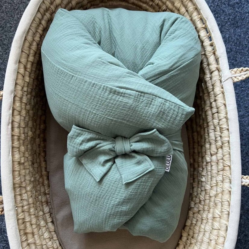 Olulu Péřová zavinovačka 80x80 zelený mušelín