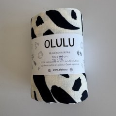 Zavinovací mušelínová plenka zebra 130x90cm