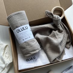 Akční set - klasická plenka a muchláček béžová