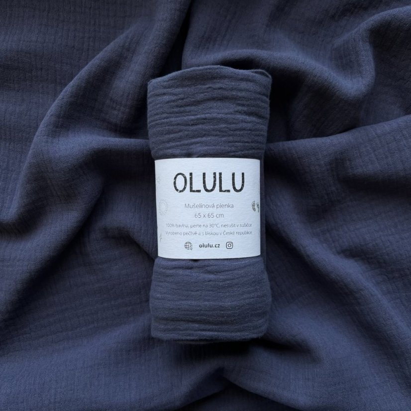 Olulu Mušelínová plenka tmavě modrá