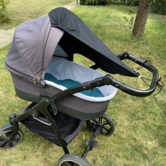 Sluneční clona na kočárek černá