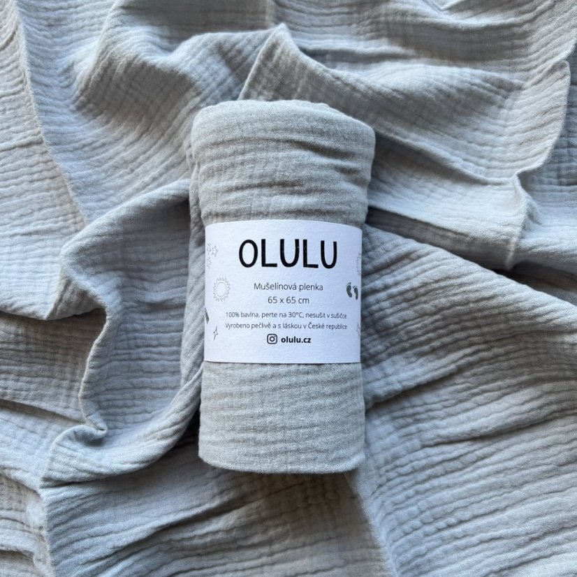 Mušelínová plenka šedá