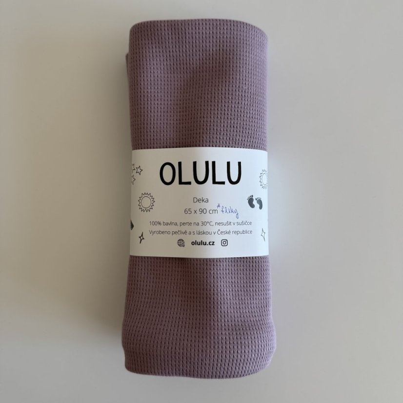 Olulu Lehká bavlněná dečka lila (fleky na látce)