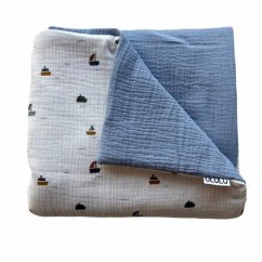 Olulu Mušelínová zateplená dečka lodičky + modrá