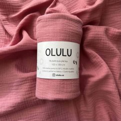Olulu Mušelínová plenka tmavě růžová Olulu Mušelínová plenka tmavě růžová