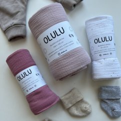 Akční set - zavinovací plenka světle růžová, klasická tmavě růžová, bílá se zlatými tečkami