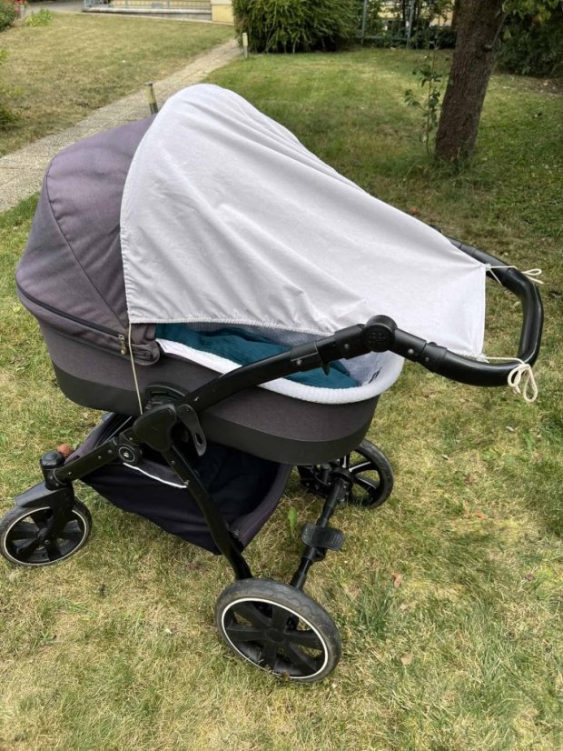 Olulu Sluneční clona na kočárek béžová