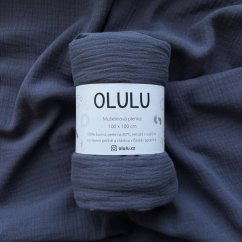 Olulu Mušelínová plenka tmavě modrá Olulu Mušelínová plenka tmavě modrá