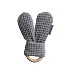 Dárkový set s podložkou - klasická plenka želvičky a tmavě zelená, světle šedé kousátko, přebalovací podložka šedá