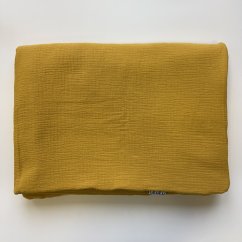 Mušelínová zateplená dečka okrová