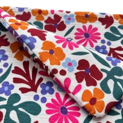 Olulu Mušelínová zateplená dečka barevné květy Olulu Mušelínová zateplená dečka barevné květy