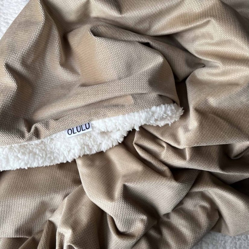 Olulu Beránková dečka velvet cappuccino