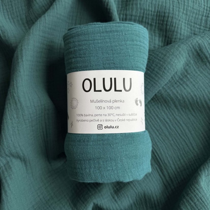 Olulu Zavinovací mušelínová plenka petrolejová