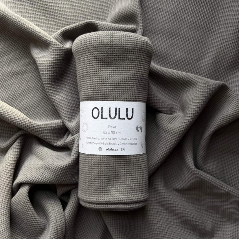 Olulu Lehká bavlněná dečka šedá