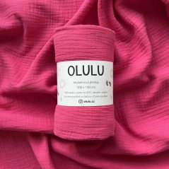 Olulu Mušelínová plenka zářivě růžová Olulu Mušelínová plenka zářivě růžová