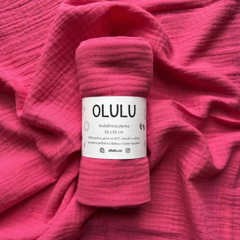 Olulu Mušelínová plenka zářivě růžová