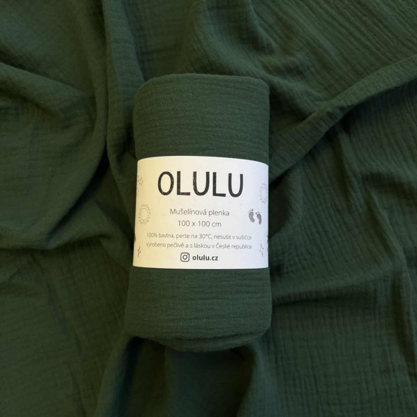 Olulu Mušelínová plenka tmavě zelená