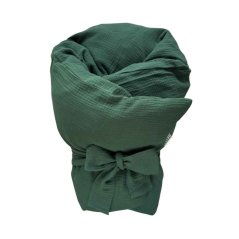 Olulu Péřová zavinovačka 80x80 tmavě zelený mušelín