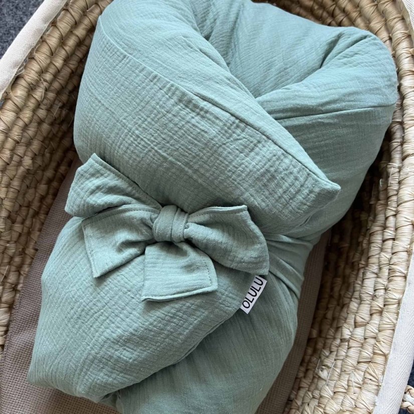 Olulu Péřová zavinovačka 80x80 zelený mušelín