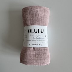 Olulu Mušelínová plenka světle růžová (šmouha na látce)