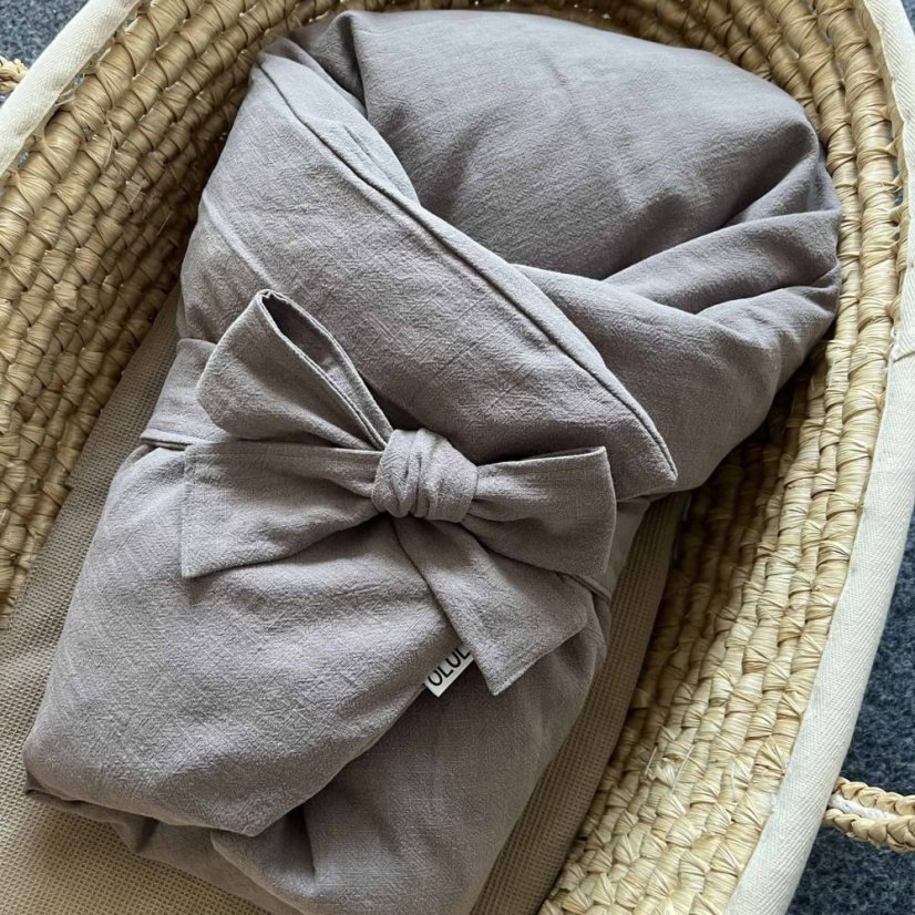 Olulu Péřová zavinovačka 80x80 šedý len