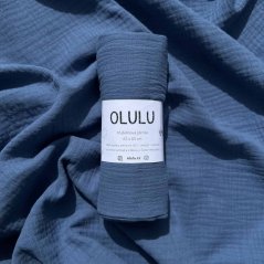 Olulu Mušelínová plenka džínově modrá Olulu Mušelínová plenka džínově modrá