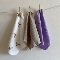 Olulu Sada mini plenek žirafky, béžová se zlatými tečkami, lila