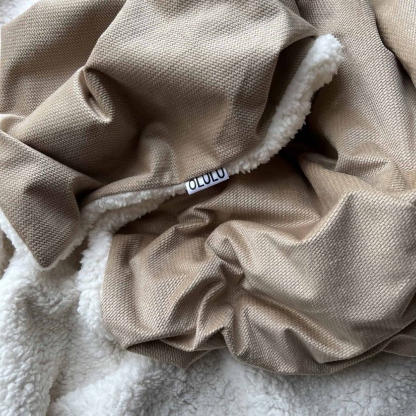 Olulu Beránková dečka velvet cappuccino